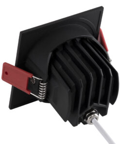 GloboStar® LEO-SQ 60292 Χωνευτό LED Spot Downlight TrimLess Μ8.5xΠ8.5cm 10W 1300lm 38° AC 220-240V IP20 Μ8.5 x Π8.5 x Υ6.6cm – Τετράγωνο – Κινούμενο – Μαύρο & Anti-Glare HoneyComb – Φυσικό Λευκό 4500K – Bridgelux COB – 5 Years Warranty