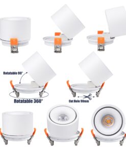 GloboStar® OMEGA-R 60295 Χωνευτό LED Spot Downlight TrimLess Φ10cm 12W 1500lm 36° AC 220-240V IP20 Φ10 x Υ8.2cm – Στρόγγυλο – Λευκό – Θερμό Λευκό 2700K – Bridgelux COB – 5 Years Warranty