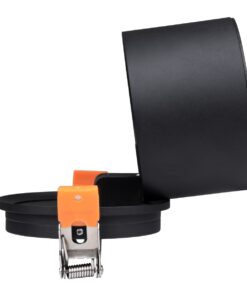 GloboStar® OMEGA-R 60296 Χωνευτό LED Spot Downlight TrimLess Φ10cm 12W 1560lm 36° AC 220-240V IP20 Φ10 x Υ8.2cm – Στρόγγυλο – Μαύρο – Φυσικό Λευκό 4500K – Bridgelux COB – 5 Years Warranty