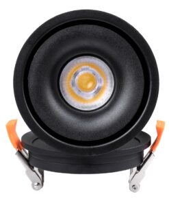 GloboStar® OMEGA-R 60296 Χωνευτό LED Spot Downlight TrimLess Φ10cm 12W 1560lm 36° AC 220-240V IP20 Φ10 x Υ8.2cm – Στρόγγυλο – Μαύρο – Φυσικό Λευκό 4500K – Bridgelux COB – 5 Years Warranty