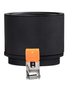 GloboStar® OMEGA-R 60297 Χωνευτό LED Spot Downlight TrimLess Φ10cm 12W 1500lm 36° AC 220-240V IP20 Φ10 x Υ8.2cm – Στρόγγυλο – Μαύρο – Θερμό Λευκό 2700K – Bridgelux COB – 5 Years Warranty