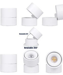 GloboStar® OMEGA-S 60298 Επιφανειακό LED Spot Downlight Φ10cm 12W 1560lm 36° AC 220-240V IP20 Φ10 x Υ10.5cm – Στρόγγυλο – Λευκό – Φυσικό Λευκό 4500K – Bridgelux COB – 5 Years Warranty