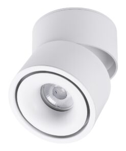 GloboStar® OMEGA-S 60299 Επιφανειακό LED Spot Downlight Φ10cm 12W 1500lm 36° AC 220-240V IP20 Φ10 x Υ10.5cm – Στρόγγυλο – Λευκό – Θερμό Λευκό 2700K – Bridgelux COB – 5 Years Warranty