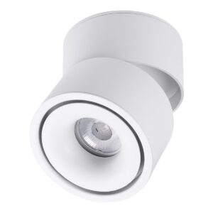 GloboStar® OMEGA-S 60299 Επιφανειακό LED Spot Downlight Φ10cm 12W 1500lm 36° AC 220-240V IP20 Φ10 x Υ10.5cm – Στρόγγυλο – Λευκό – Θερμό Λευκό 2700K – Bridgelux COB – 5 Years Warranty