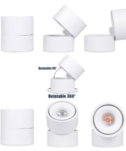 GloboStar® OMEGA-S 60299 Επιφανειακό LED Spot Downlight Φ10cm 12W 1500lm 36° AC 220-240V IP20 Φ10 x Υ10.5cm – Στρόγγυλο – Λευκό – Θερμό Λευκό 2700K – Bridgelux COB – 5 Years Warranty