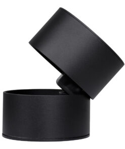 GloboStar® OMEGA-S 60301 Επιφανειακό LED Spot Downlight Φ10cm 12W 1500lm 36° AC 220-240V IP20 Φ10 x Υ10.5cm – Στρόγγυλο – Μαύρο – Θερμό Λευκό 2700K – Bridgelux COB – 5 Years Warranty