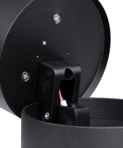 GloboStar® OMEGA-S 60301 Επιφανειακό LED Spot Downlight Φ10cm 12W 1500lm 36° AC 220-240V IP20 Φ10 x Υ10.5cm – Στρόγγυλο – Μαύρο – Θερμό Λευκό 2700K – Bridgelux COB – 5 Years Warranty