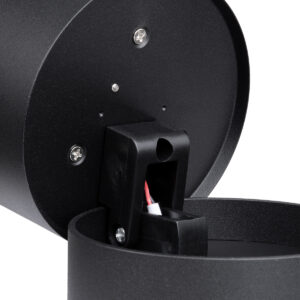 GloboStar® OMEGA-S 60301 Επιφανειακό LED Spot Downlight Φ10cm 12W 1500lm 36° AC 220-240V IP20 Φ10 x Υ10.5cm – Στρόγγυλο – Μαύρο – Θερμό Λευκό 2700K – Bridgelux COB – 5 Years Warranty