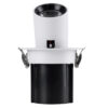 GloboStar® VIRGO-S 60302 Χωνευτό LED Spot Downlight TrimLess Φ9cm 7W 910lm 36° AC 220-240V IP20 Φ9cm x Υ9cm – Στρόγγυλο – Λευκό με Μαύρο Κάτοπτρο – Φυσικό Λευκό 4500K – Bridgelux COB – 5 Years Warranty
