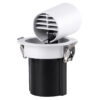 GloboStar® VIRGO-S 60302 Χωνευτό LED Spot Downlight TrimLess Φ9cm 7W 910lm 36° AC 220-240V IP20 Φ9cm x Υ9cm – Στρόγγυλο – Λευκό με Μαύρο Κάτοπτρο – Φυσικό Λευκό 4500K – Bridgelux COB – 5 Years Warranty