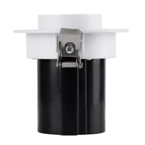 GloboStar® VIRGO-S 60302 Χωνευτό LED Spot Downlight TrimLess Φ9cm 7W 910lm 36° AC 220-240V IP20 Φ9cm x Υ9cm – Στρόγγυλο – Λευκό με Μαύρο Κάτοπτρο – Φυσικό Λευκό 4500K – Bridgelux COB – 5 Years Warranty