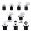 GloboStar® VIRGO-S 60303 Χωνευτό LED Spot Downlight TrimLess Φ9cm 7W 875lm 36° AC 220-240V IP20 Φ9cm x Υ9cm – Στρόγγυλο – Λευκό με Μαύρο Κάτοπτρο – Θερμό Λευκό 2700K – Bridgelux COB – 5 Years Warranty