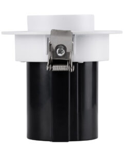 GloboStar® VIRGO-S 60303 Χωνευτό LED Spot Downlight TrimLess Φ9cm 7W 875lm 36° AC 220-240V IP20 Φ9cm x Υ9cm – Στρόγγυλο – Λευκό με Μαύρο Κάτοπτρο – Θερμό Λευκό 2700K – Bridgelux COB – 5 Years Warranty