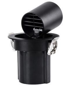 GloboStar® VIRGO-S 60304 Χωνευτό LED Spot Downlight TrimLess Φ9cm 7W 910lm 36° AC 220-240V IP20 Φ9cm x Υ9cm – Στρόγγυλο – Μαύρο – Φυσικό Λευκό 4500K – Bridgelux COB – 5 Years Warranty