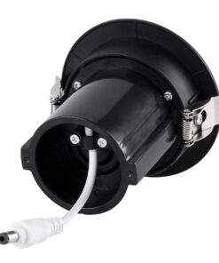 GloboStar® VIRGO-S 60304 Χωνευτό LED Spot Downlight TrimLess Φ9cm 7W 910lm 36° AC 220-240V IP20 Φ9cm x Υ9cm – Στρόγγυλο – Μαύρο – Φυσικό Λευκό 4500K – Bridgelux COB – 5 Years Warranty