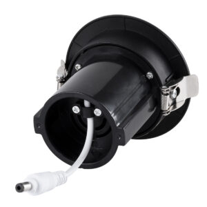 GloboStar® VIRGO-S 60305 Χωνευτό LED Spot Downlight TrimLess Φ9cm 7W 875lm 36° AC 220-240V IP20 Φ9cm x Υ9cm – Στρόγγυλο – Μαύρο – Θερμό Λευκό 2700K – Bridgelux COB – 5 Years Warranty