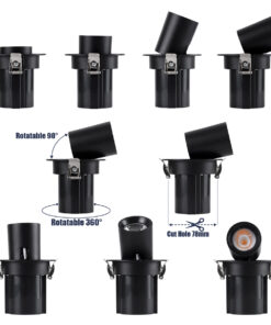 GloboStar® VIRGO-S 60305 Χωνευτό LED Spot Downlight TrimLess Φ9cm 7W 875lm 36° AC 220-240V IP20 Φ9cm x Υ9cm – Στρόγγυλο – Μαύρο – Θερμό Λευκό 2700K – Bridgelux COB – 5 Years Warranty