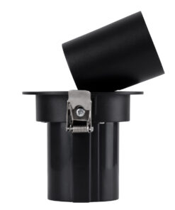 GloboStar® VIRGO-S 60305 Χωνευτό LED Spot Downlight TrimLess Φ9cm 7W 875lm 36° AC 220-240V IP20 Φ9cm x Υ9cm – Στρόγγυλο – Μαύρο – Θερμό Λευκό 2700K – Bridgelux COB – 5 Years Warranty