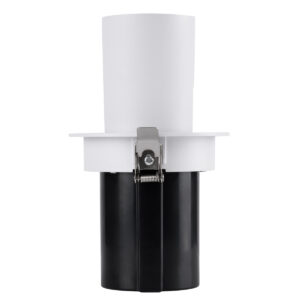 GloboStar® VIRGO-M 60306 Χωνευτό LED Spot Downlight TrimLess Φ11cm 12W 1560lm 36° AC 220-240V IP20 Φ11cm x Υ11.5cm – Στρόγγυλο – Λευκό με Μαύρο Κάτοπτρο – Φυσικό Λευκό 4500K – Bridgelux COB – 5 Years Warranty