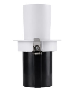 GloboStar® VIRGO-M 60307 Χωνευτό LED Spot Downlight TrimLess Φ11cm 12W 1500lm 36° AC 220-240V IP20 Φ11cm x Υ11.5cm – Στρόγγυλο – Λευκό με Μαύρο Κάτοπτρο – Θερμό Λευκό 2700K – Bridgelux COB – 5 Years Warranty