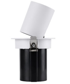 GloboStar® VIRGO-M 60307 Χωνευτό LED Spot Downlight TrimLess Φ11cm 12W 1500lm 36° AC 220-240V IP20 Φ11cm x Υ11.5cm – Στρόγγυλο – Λευκό με Μαύρο Κάτοπτρο – Θερμό Λευκό 2700K – Bridgelux COB – 5 Years Warranty