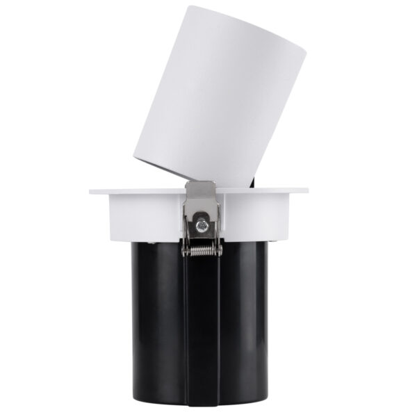 GloboStar® VIRGO-M 60307 Χωνευτό LED Spot Downlight TrimLess Φ11cm 12W 1500lm 36° AC 220-240V IP20 Φ11cm x Υ11.5cm – Στρόγγυλο – Λευκό με Μαύρο Κάτοπτρο – Θερμό Λευκό 2700K – Bridgelux COB – 5 Years Warranty