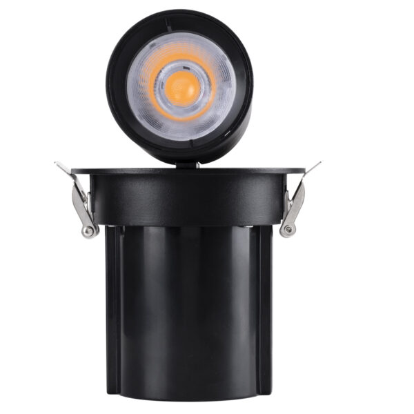 GloboStar® VIRGO-M 60308 Χωνευτό LED Spot Downlight TrimLess Φ11cm 12W 1560lm 36° AC 220-240V IP20 Φ11cm x Υ11.5cm – Στρόγγυλο – Μαύρο – Φυσικό Λευκό 4500K – Bridgelux COB – 5 Years Warranty