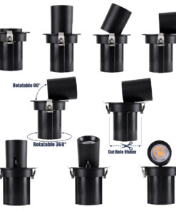 GloboStar® VIRGO-M 60308 Χωνευτό LED Spot Downlight TrimLess Φ11cm 12W 1560lm 36° AC 220-240V IP20 Φ11cm x Υ11.5cm – Στρόγγυλο – Μαύρο – Φυσικό Λευκό 4500K – Bridgelux COB – 5 Years Warranty