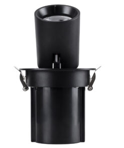 GloboStar® VIRGO-M 60309 Χωνευτό LED Spot Downlight TrimLess Φ11cm 12W 1500lm 36° AC 220-240V IP20 Φ11cm x Υ11.5cm – Στρόγγυλο – Μαύρο – Θερμό Λευκό 2700K – Bridgelux COB – 5 Years Warranty