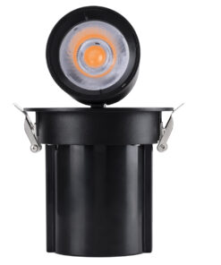 GloboStar® VIRGO-M 60309 Χωνευτό LED Spot Downlight TrimLess Φ11cm 12W 1500lm 36° AC 220-240V IP20 Φ11cm x Υ11.5cm – Στρόγγυλο – Μαύρο – Θερμό Λευκό 2700K – Bridgelux COB – 5 Years Warranty