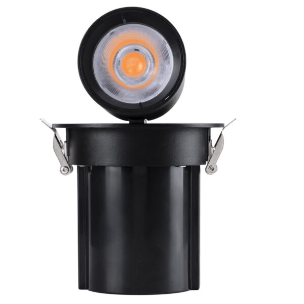 GloboStar® VIRGO-M 60309 Χωνευτό LED Spot Downlight TrimLess Φ11cm 12W 1500lm 36° AC 220-240V IP20 Φ11cm x Υ11.5cm – Στρόγγυλο – Μαύρο – Θερμό Λευκό 2700K – Bridgelux COB – 5 Years Warranty