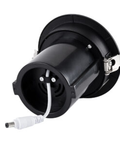 GloboStar® VIRGO-M 60309 Χωνευτό LED Spot Downlight TrimLess Φ11cm 12W 1500lm 36° AC 220-240V IP20 Φ11cm x Υ11.5cm – Στρόγγυλο – Μαύρο – Θερμό Λευκό 2700K – Bridgelux COB – 5 Years Warranty