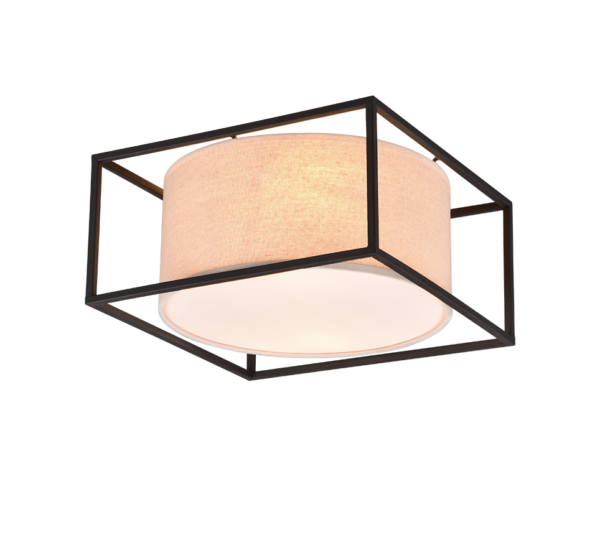 Φωτιστικό Οροφής Trio Lighting 2xE27 Μαύρου Χρώματος – 603100244