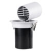 GloboStar® VIRGO-B 60310 Χωνευτό LED Spot Downlight TrimLess Φ13.5cm 20W 2600lm 36° AC 220-240V IP20 Φ13.5cm x Υ14cm – Στρόγγυλο – Λευκό με Μαύρο Κάτοπτρο – Φυσικό Λευκό 4500K – Bridgelux COB – 5 Years Warranty