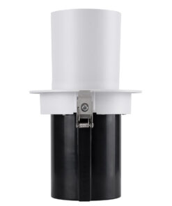 GloboStar® VIRGO-B 60310 Χωνευτό LED Spot Downlight TrimLess Φ13.5cm 20W 2600lm 36° AC 220-240V IP20 Φ13.5cm x Υ14cm – Στρόγγυλο – Λευκό με Μαύρο Κάτοπτρο – Φυσικό Λευκό 4500K – Bridgelux COB – 5 Years Warranty