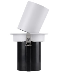 GloboStar® VIRGO-B 60310 Χωνευτό LED Spot Downlight TrimLess Φ13.5cm 20W 2600lm 36° AC 220-240V IP20 Φ13.5cm x Υ14cm – Στρόγγυλο – Λευκό με Μαύρο Κάτοπτρο – Φυσικό Λευκό 4500K – Bridgelux COB – 5 Years Warranty