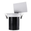 GloboStar® VIRGO-B 60310 Χωνευτό LED Spot Downlight TrimLess Φ13.5cm 20W 2600lm 36° AC 220-240V IP20 Φ13.5cm x Υ14cm – Στρόγγυλο – Λευκό με Μαύρο Κάτοπτρο – Φυσικό Λευκό 4500K – Bridgelux COB – 5 Years Warranty