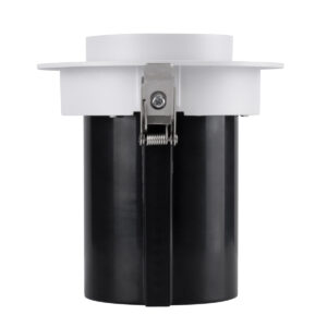 GloboStar® VIRGO-B 60311 Χωνευτό LED Spot Downlight TrimLess Φ13.5cm 20W 2500lm 36° AC 220-240V IP20 Φ13.5cm x Υ14cm – Στρόγγυλο – Λευκό με Μαύρο Κάτοπτρο – Θερμό Λευκό 2700K – Bridgelux COB – 5 Years Warranty