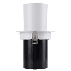 GloboStar® VIRGO-B 60311 Χωνευτό LED Spot Downlight TrimLess Φ13.5cm 20W 2500lm 36° AC 220-240V IP20 Φ13.5cm x Υ14cm – Στρόγγυλο – Λευκό με Μαύρο Κάτοπτρο – Θερμό Λευκό 2700K – Bridgelux COB – 5 Years Warranty