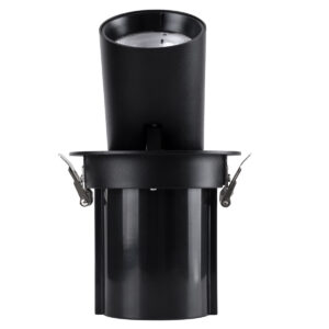 GloboStar® VIRGO-B 60312 Χωνευτό LED Spot Downlight TrimLess Φ13.5cm 20W 2600lm 36° AC 220-240V IP20 Φ13.5cm x Υ14cm – Στρόγγυλο – Μαύρο – Φυσικό Λευκό 4500K – Bridgelux COB – 5 Years Warranty