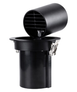 GloboStar® VIRGO-B 60312 Χωνευτό LED Spot Downlight TrimLess Φ13.5cm 20W 2600lm 36° AC 220-240V IP20 Φ13.5cm x Υ14cm – Στρόγγυλο – Μαύρο – Φυσικό Λευκό 4500K – Bridgelux COB – 5 Years Warranty