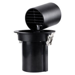 GloboStar® VIRGO-B 60312 Χωνευτό LED Spot Downlight TrimLess Φ13.5cm 20W 2600lm 36° AC 220-240V IP20 Φ13.5cm x Υ14cm – Στρόγγυλο – Μαύρο – Φυσικό Λευκό 4500K – Bridgelux COB – 5 Years Warranty