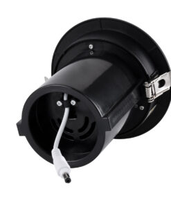 GloboStar® VIRGO-B 60312 Χωνευτό LED Spot Downlight TrimLess Φ13.5cm 20W 2600lm 36° AC 220-240V IP20 Φ13.5cm x Υ14cm – Στρόγγυλο – Μαύρο – Φυσικό Λευκό 4500K – Bridgelux COB – 5 Years Warranty