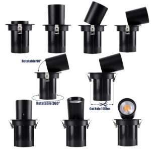 GloboStar® VIRGO-B 60312 Χωνευτό LED Spot Downlight TrimLess Φ13.5cm 20W 2600lm 36° AC 220-240V IP20 Φ13.5cm x Υ14cm – Στρόγγυλο – Μαύρο – Φυσικό Λευκό 4500K – Bridgelux COB – 5 Years Warranty