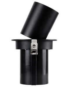 GloboStar® VIRGO-B 60313 Χωνευτό LED Spot Downlight TrimLess Φ13.5cm 20W 2500lm 36° AC 220-240V IP20 Φ13.5cm x Υ14cm – Στρόγγυλο – Μαύρο – Θερμό Λευκό 2700K – Bridgelux COB – 5 Years Warranty