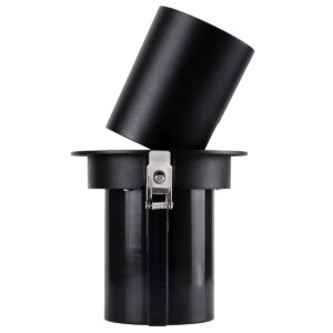 GloboStar® VIRGO-B 60313 Χωνευτό LED Spot Downlight TrimLess Φ13.5cm 20W 2500lm 36° AC 220-240V IP20 Φ13.5cm x Υ14cm – Στρόγγυλο – Μαύρο – Θερμό Λευκό 2700K – Bridgelux COB – 5 Years Warranty