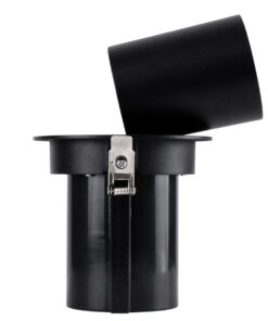 GloboStar® VIRGO-B 60313 Χωνευτό LED Spot Downlight TrimLess Φ13.5cm 20W 2500lm 36° AC 220-240V IP20 Φ13.5cm x Υ14cm – Στρόγγυλο – Μαύρο – Θερμό Λευκό 2700K – Bridgelux COB – 5 Years Warranty