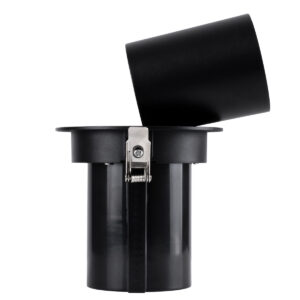 GloboStar® VIRGO-B 60313 Χωνευτό LED Spot Downlight TrimLess Φ13.5cm 20W 2500lm 36° AC 220-240V IP20 Φ13.5cm x Υ14cm – Στρόγγυλο – Μαύρο – Θερμό Λευκό 2700K – Bridgelux COB – 5 Years Warranty