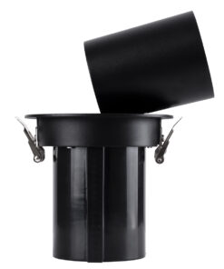 GloboStar® VIRGO-B 60313 Χωνευτό LED Spot Downlight TrimLess Φ13.5cm 20W 2500lm 36° AC 220-240V IP20 Φ13.5cm x Υ14cm – Στρόγγυλο – Μαύρο – Θερμό Λευκό 2700K – Bridgelux COB – 5 Years Warranty