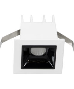 GloboStar® LUMINAR SUPERIOR 60314 Χωνευτό LED Spot Downlight TrimLess 2W 280lm 36° AC 220-240V IP20 Μ4.3 x Π4.3 x Υ4.5cm – Λευκό με Μαύρο Κάτοπτρο – Φυσικό Λευκό 4500K – Bridgelux High Lumen Chip Gen2 – TÜV Certified Driver – 5 Years Warranty